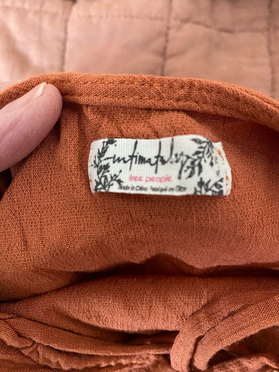 Free People Rust Orange Bundle:  shorts, lined size L,  dress has stretch XL, - Picture 5 of 6